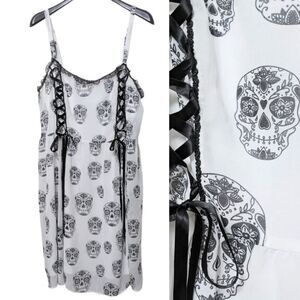 TRIPP NYC Daang Goodman Sugar Skulls Corset Chiffon Lace Trim Dress 1X